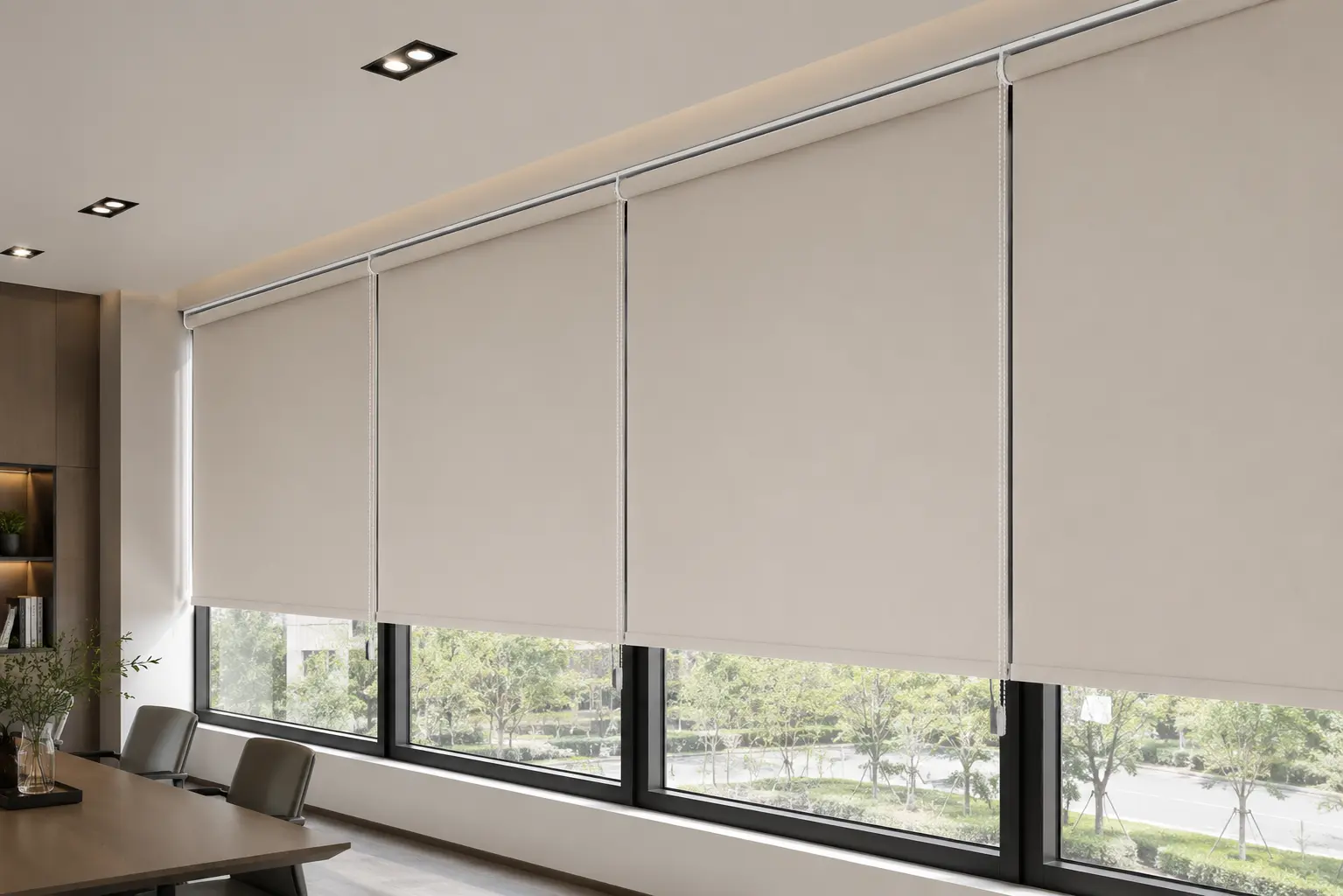 Roller blinds with clean, minimal design