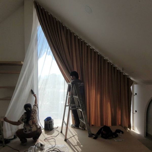 Curtain installation